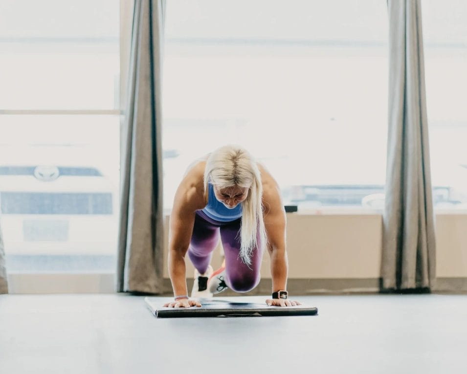 Women doing push-up